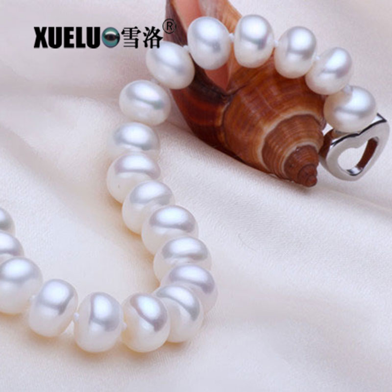 Classic 9-10mm Real Natural Genuine Cultured Freshwater Pearl Bracelet(XL150021)