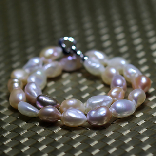 Strong Luster Rice Pearl Necklace Baroque Freshwater Pearl Necklace(XL120005)