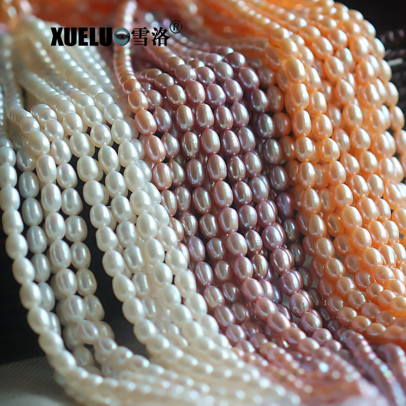 5-6mm White Drop Natural Cultured Freshwater Pearl Strings Wholesale (XL180106) 