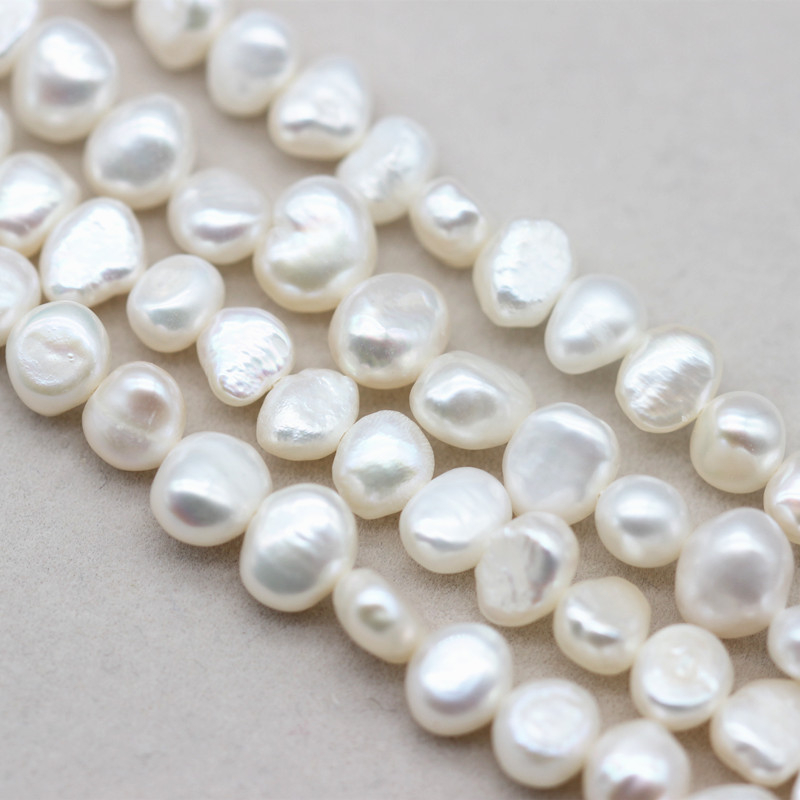 7-8mm AAA Nugget Baroque Natural Cultured Freshwater Pearl Strings Wholesale (XL180124) 