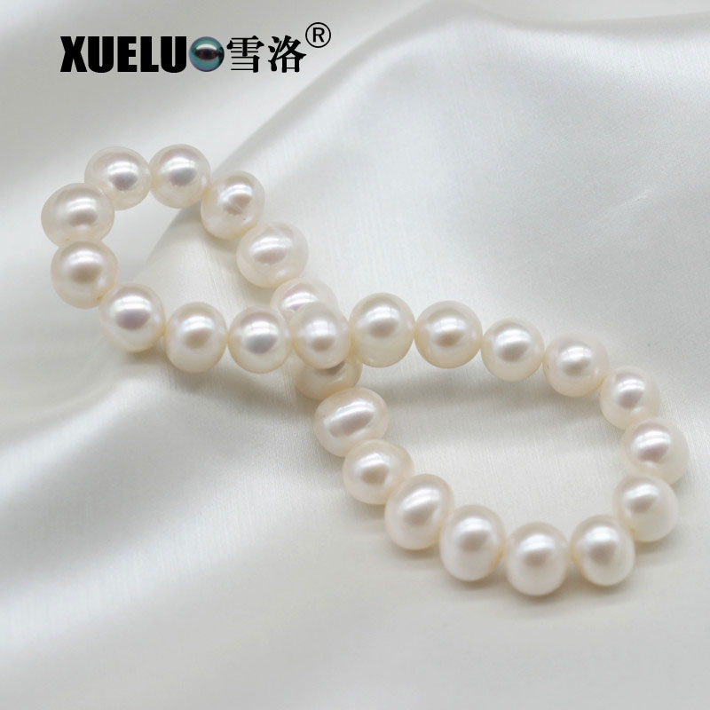 Stretch Round Natural Real Genuine Cultured Freshwater Pearl Bracelet(XL150139)
