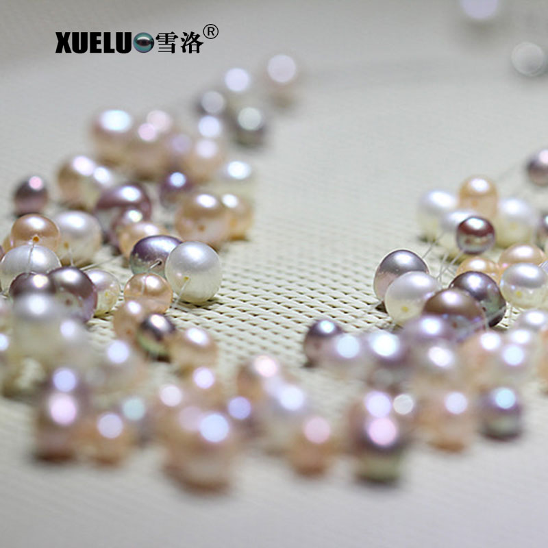 4mm+5mm+6mm+7mm+8mm AA Quality Multi Strands Freshwater Pearl Necklace(XL120093)