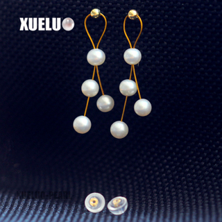 Fashion 5-6mm Round Natural Cultured Freshwater Pearl Earrings (XL140047)