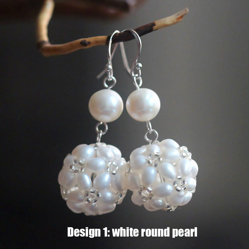Fashion Real Cultured Freshwater Pearl Earrings (XL140066)