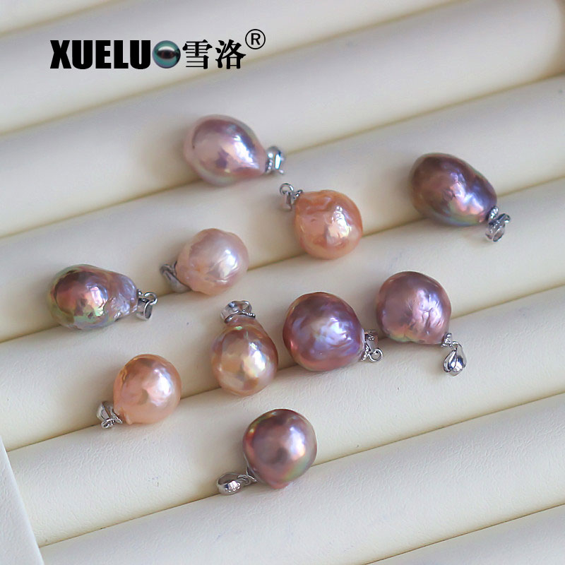 Pearl Necklace Jewelry Baroque Natural Cultured Freshwater Pearls Pendant (XL120037) 