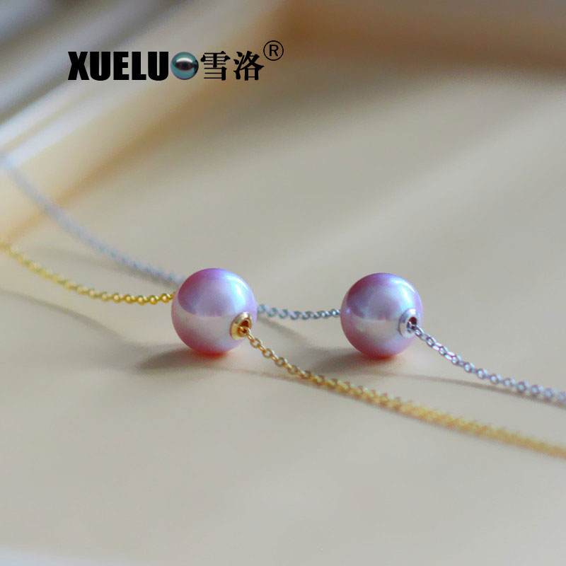 Sterling Silver Fashion Jewelry Natural Cultured Fresh Water Pearl Necklace (XL120046) 