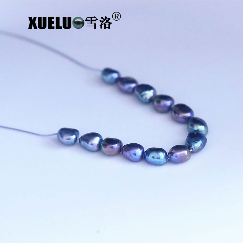 Sterling Silver Jewelry Natural Baroque Cultured Freshwater Pearl Necklace (XL120062)