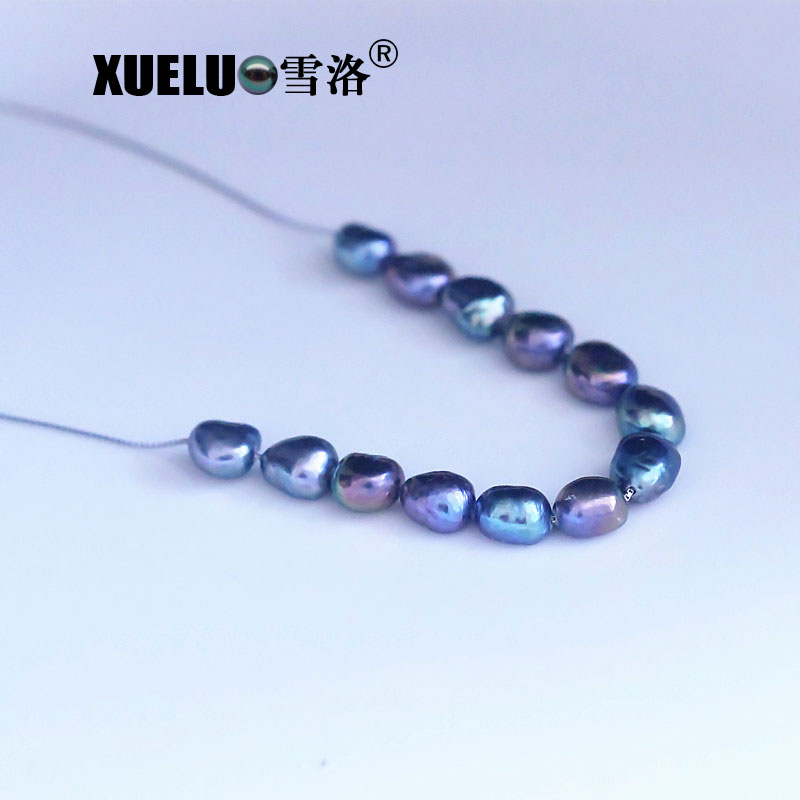 Sterling Silver Jewelry Natural Baroque Cultured Freshwater Pearl Necklace (XL120062)