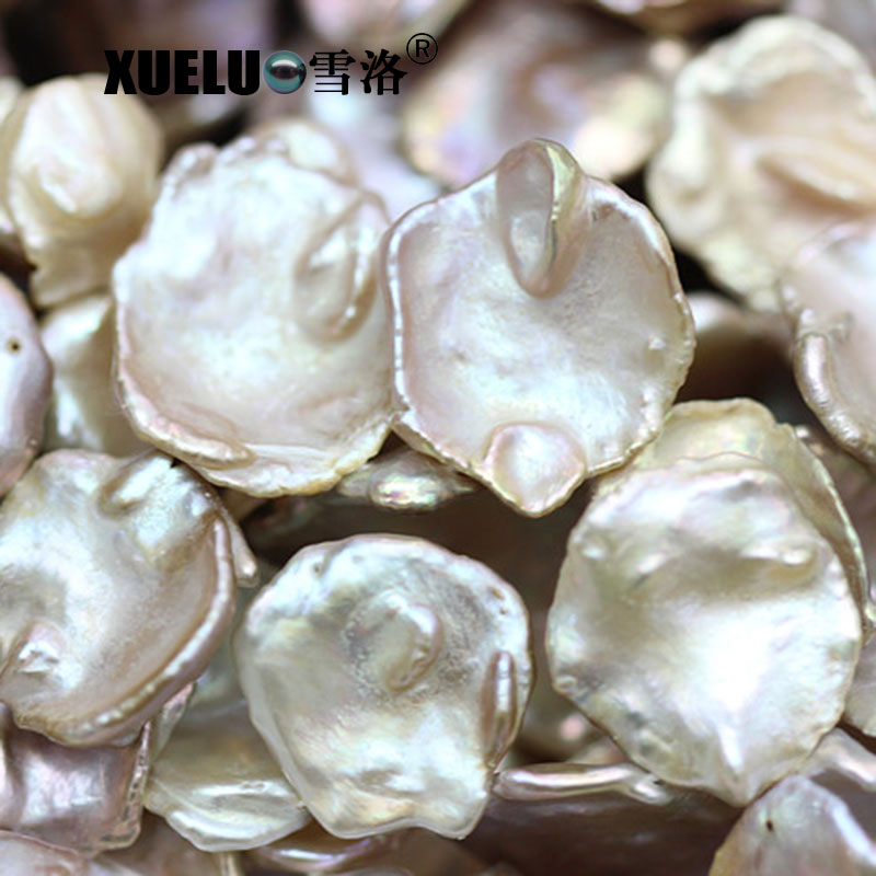 14-15mm AAA Keshi Baroque Natural Genuine Baroque Freshwater Pearl Strings (XL190030)