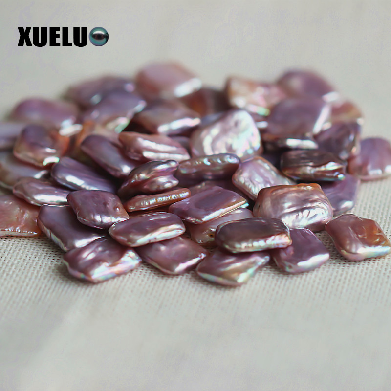Baroque Square Lavender Freshwater Loose Pearl Beads (XL110004)