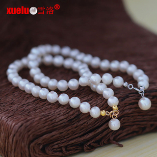 5-6mm AAA Quality Round Genuine Natural Cultured Freshwater Pearl Bracelet(XL150006)