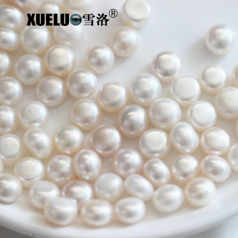 8-9mm Button Round White Freshwater Loose Pearls Beads(XL110045)