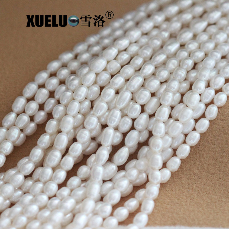 5-6mm B Quality Cheap White Natural Cultured Freshwater Pearls Strings (XL180015)
