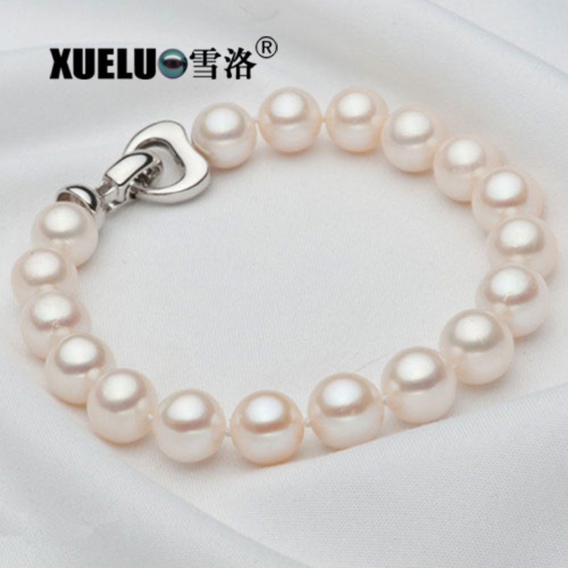 Fashion Round Natural Cultured Freshwater Pearl Bracelet(XL150036)