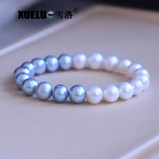 9-10mm Trend Stretch Gorgeous Genuine Natural Cultured Freshwater Pearl Bracelet(XL150122)