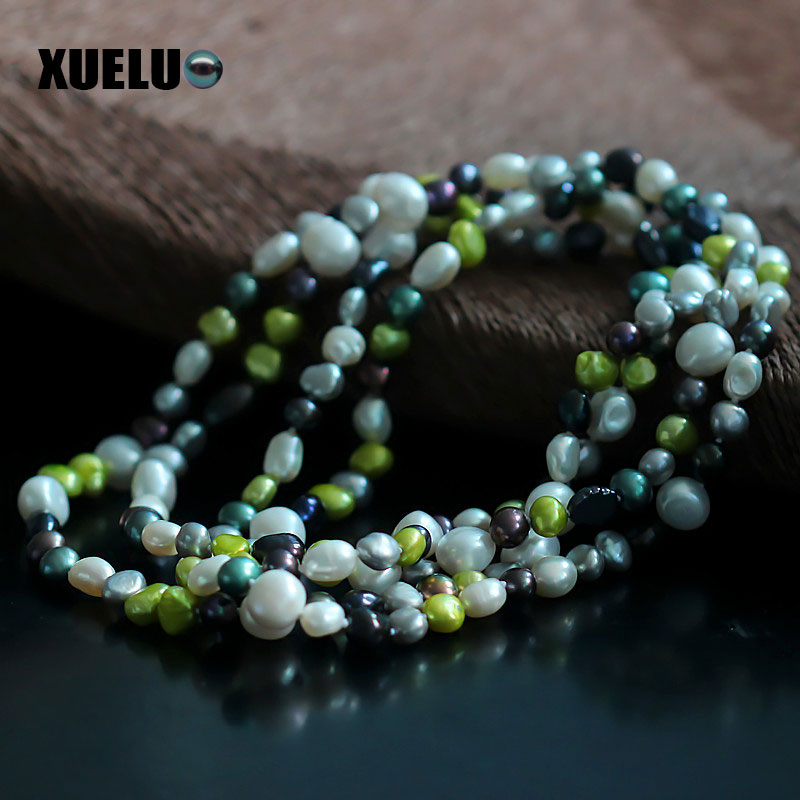 Fashion Long Freshwater Pearl Necklace(XL120001)