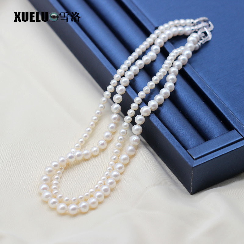 Fashion Double Strands Freshwater Pearl Necklace(XL120100)
