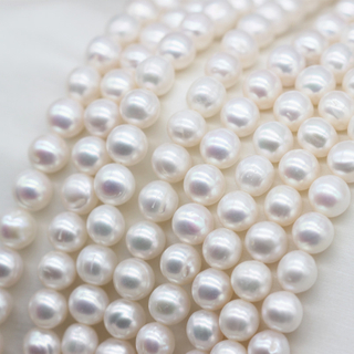 8-9mm Perfect Round Natural Cultured Freshwater Pearl Strings Supplier (XL180114) 