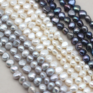 7-8mm AAA Nugget Baroque Natural Cultured Freshwater Pearl Strings Wholesale (XL180124) 