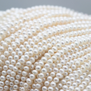 5-6mm Potato Round Genuine Natural Cultured Freshwater Pearl Strings (XL180116) 