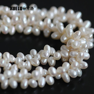 4-5mm Potato Round AAA Quality Double Strands Freshwater Pearl Necklace(XL120091)