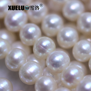 7-8mm AA Quality Round Natural Cultured Genuine Freshwater Pearls for Necklace (XL180094) 