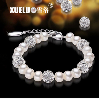 Fashion Natural Cultured Fresh Water Pearl Bracelet for Women(XL150018)