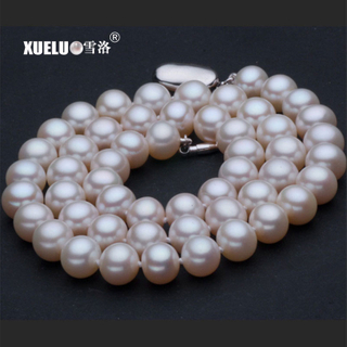  10-11mm Classic AAA Quality Perfect Round White Freshwater Pearl Necklace（XL120086）