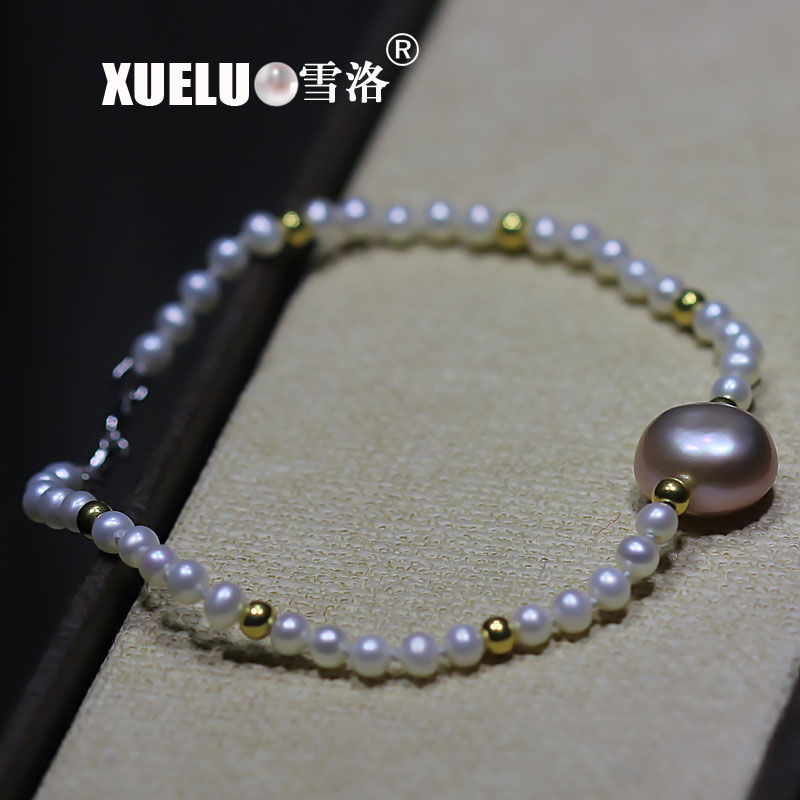 Fashionable Natural Chinese Cultured Freshwater Pearl Bracelet (XL150076)