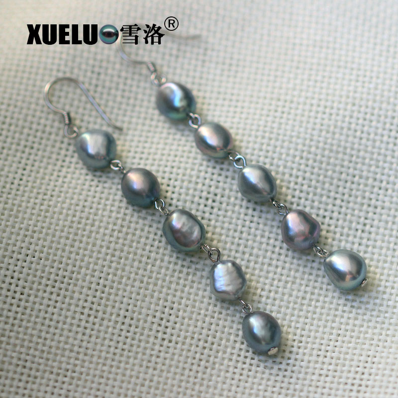 Fashion Baroque Natural Cultured Freshwater Pearl Earrings (XL140046)