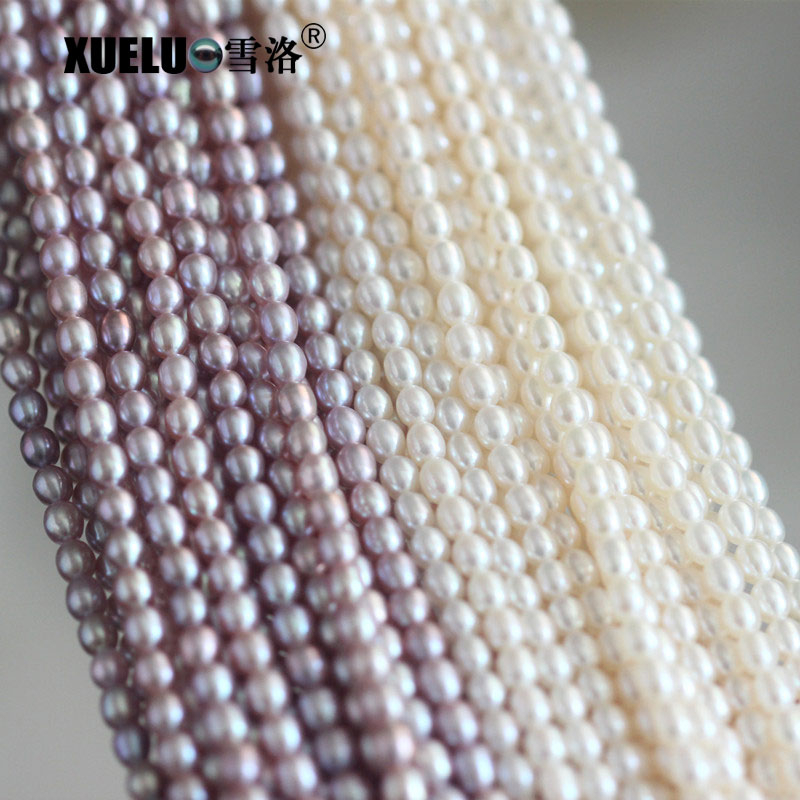 XL180002 Natural Cultured Freshwater Oval / Rice Pearl Strings Wholesale ,4-5mm ,AAA Quality