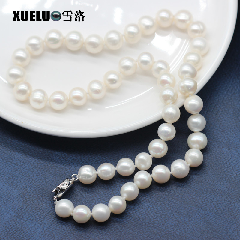 9-10mm Cheap Classic Choker Round Cultured Natural Freshwater Pearl Necklace (XL120050) 