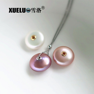 Charming Jewelry Fashion Coin Natural Freshwater Pearl Necklace (XL120040) 