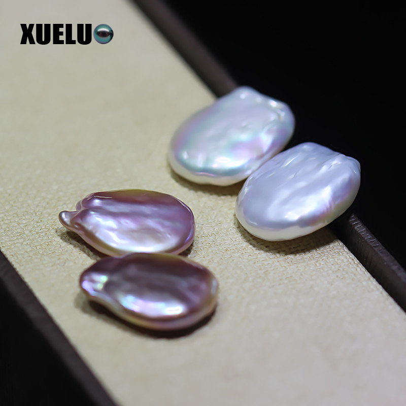 13-14mm Large Coin Lavender Freshwater Loose Pearls Beads(XL110021)