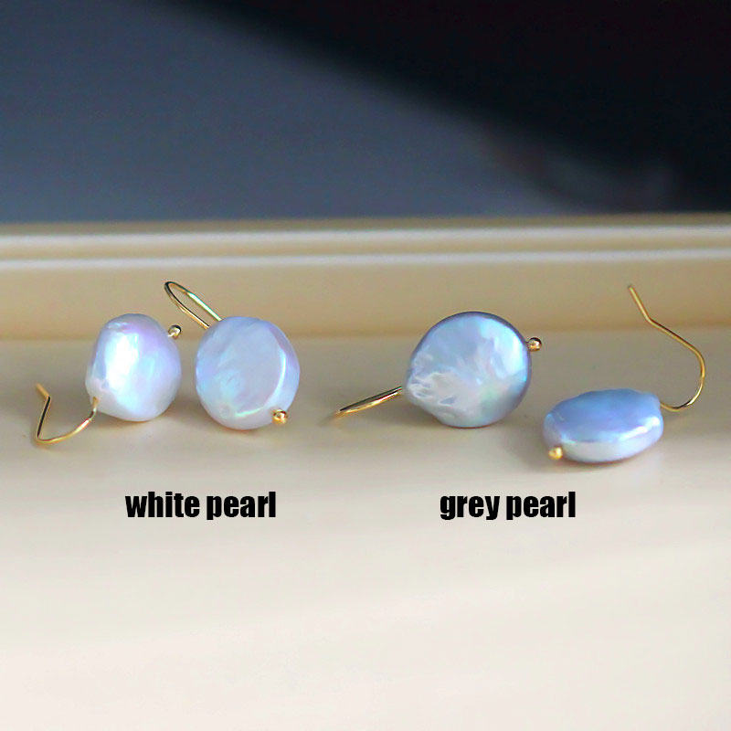 Fashion White Baroque Freshwater Drop Pearl Earrings (XL140141)