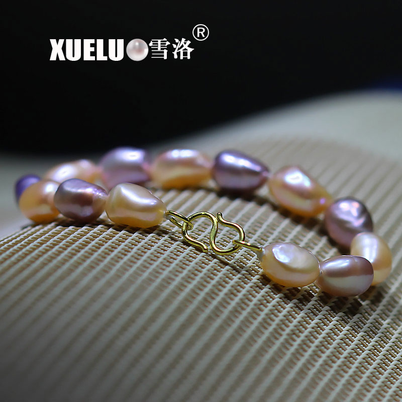 Fashion Multicolor Baroque Chinese Cultured Freshwater Pearl Bracelet (XL150066)