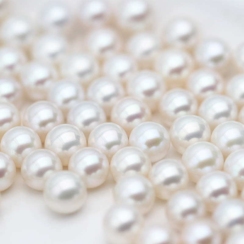  8mm Perfect Round White Freshwater Loose Pearls Beads(XL110049)