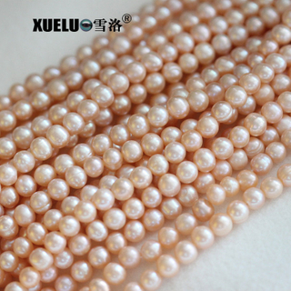 7-8mm Cheap Lavender Natural Real Cultured Freshwater Pearl Strings (XL180008)