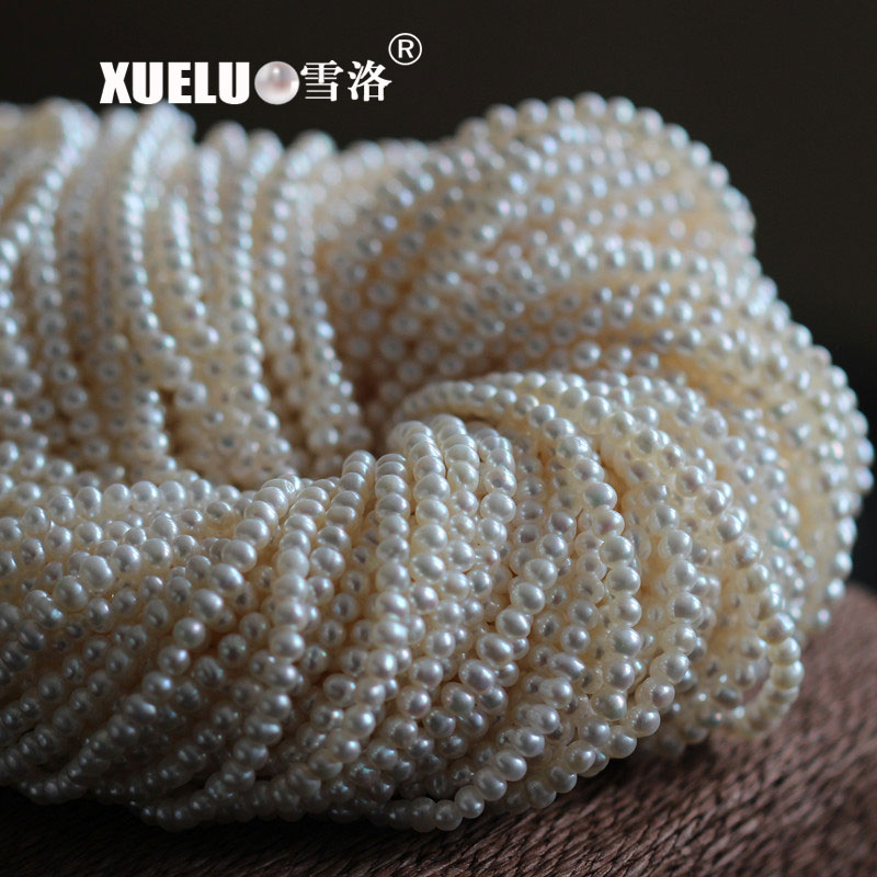 3-3.5mm Micro Small Round Cultured Freshwater Pearls Strings Manufacture (XL180066)