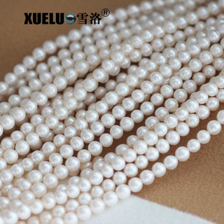 7-8mm a+ Round Natural Genuine Cultured Fresh Water Pearl Strings (XL180013)