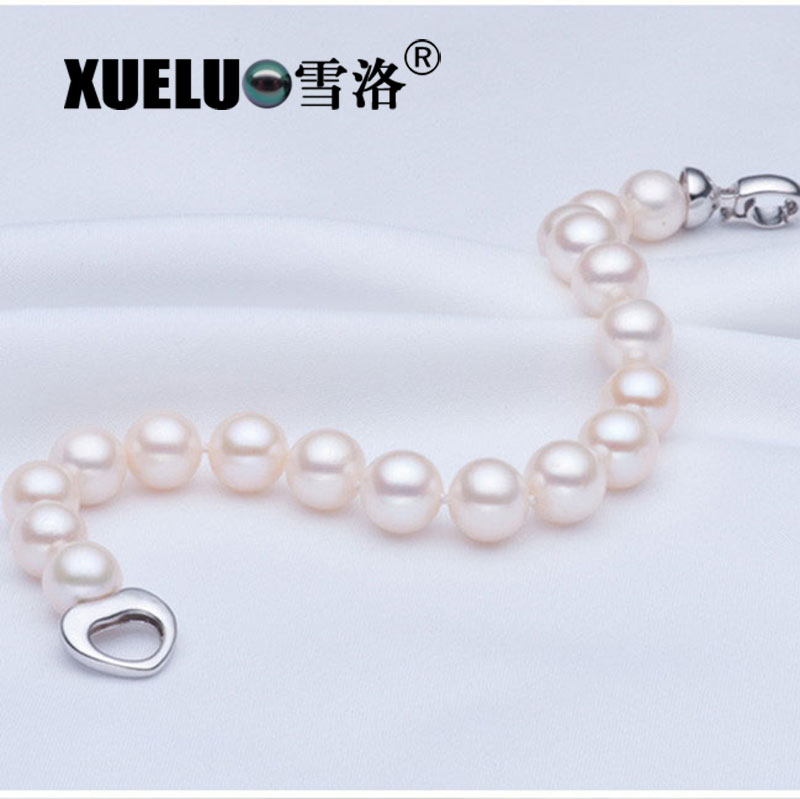 Fashion Round Natural Cultured Freshwater Pearl Bracelet(XL150036)