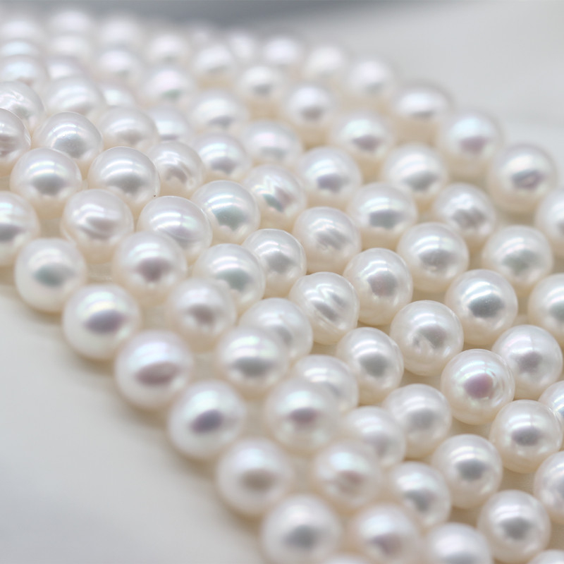 8-9mm Perfect Round Natural Cultured Freshwater Pearl Strings Supplier (XL180114) 