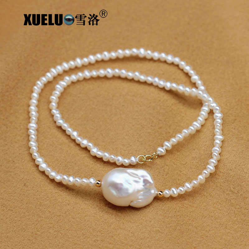 Charming Fashion Natural Cultured Freshwater Pearl Choker Necklace (XL120075)