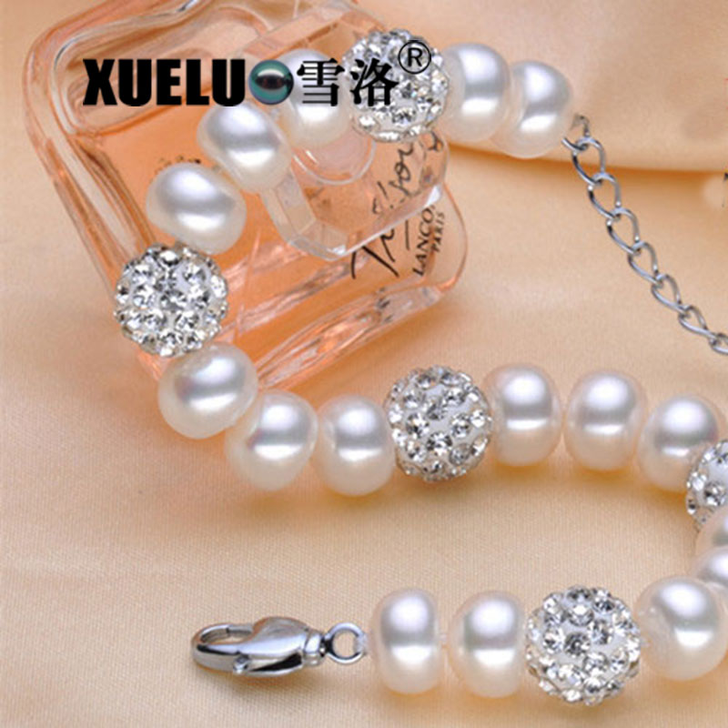 Fashion Natural Cultured Fresh Water Pearl Bracelet for Women(XL150018)