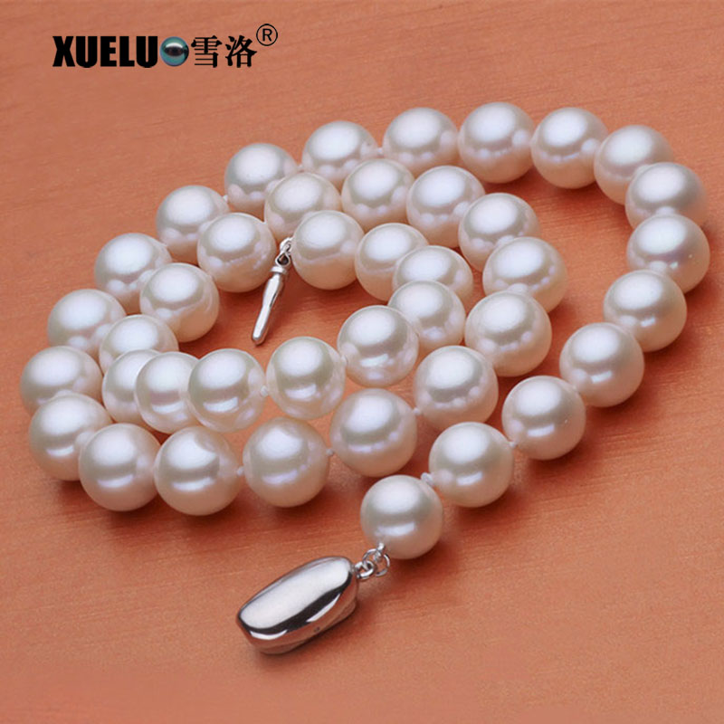  10-11mm Classic AAA Quality Perfect Round White Freshwater Pearl Necklace（XL120086）