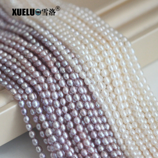 XL180002 Natural Cultured Freshwater Oval / Rice Pearl Strings Wholesale ,4-5mm ,AAA Quality