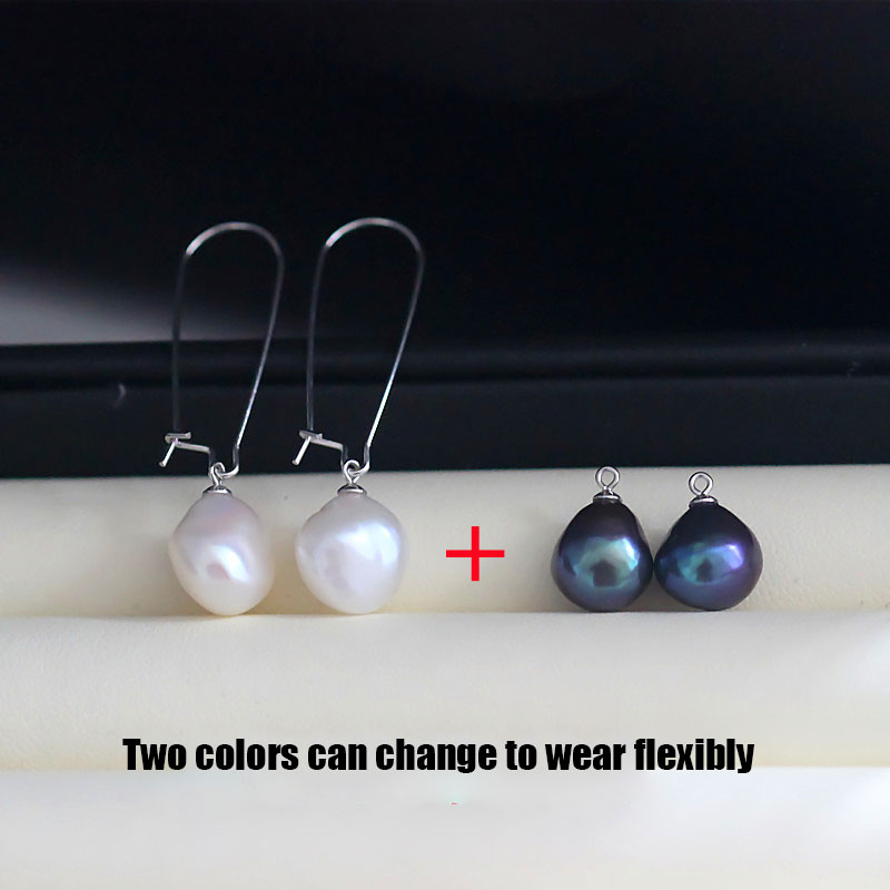 10-11mm Fashion Baroque Cultured Freshwater Pearl Earrings (XL140115)