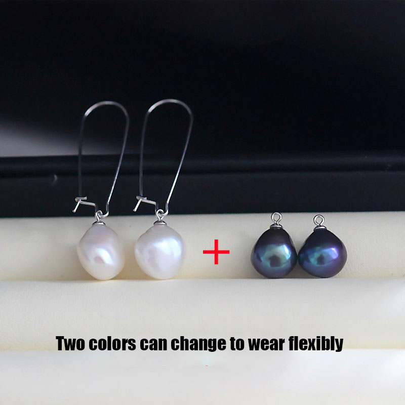 10-11mm Fashion Baroque Cultured Freshwater Pearl Earrings (XL140115)