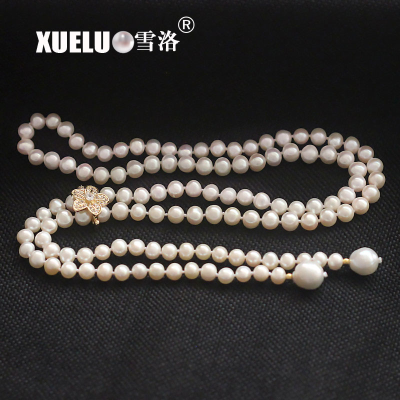  Fashion Pearl Jewelry Long Natural Freshwater Pearl Necklace (XL120036) 