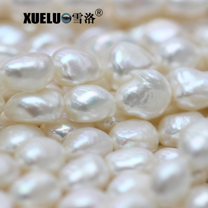 AAA High Quality White Cultured Nugget Baroque Freshwater Pearl Strings Wholesale (XL190023)